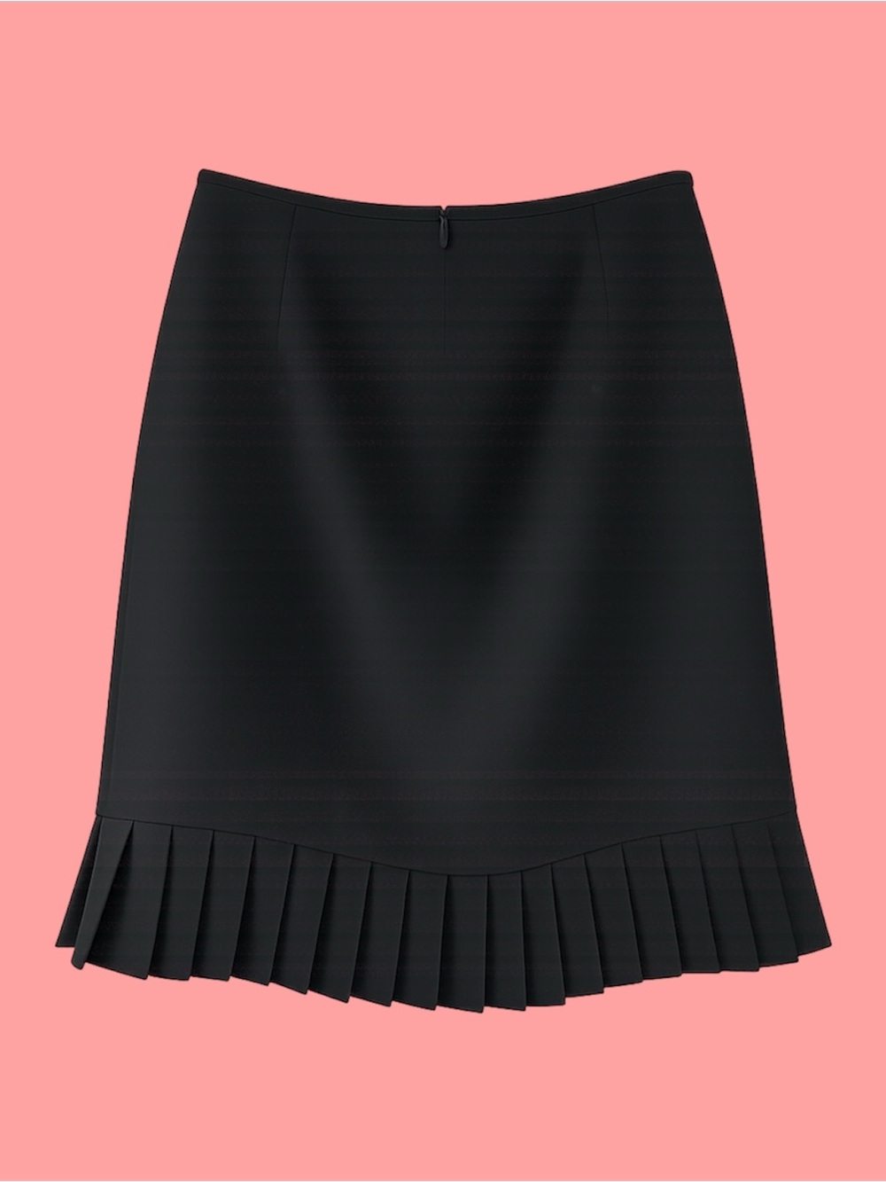 Elie Tahari Navy Mini Skirt with Pleated Hem